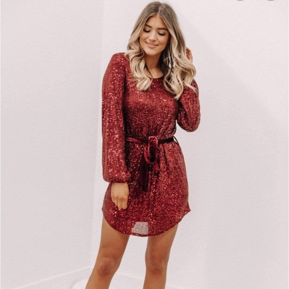 Wine Pop Fizz Clink Dress - Medium / Wine